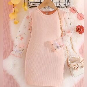 Sassy pink and white girls dress